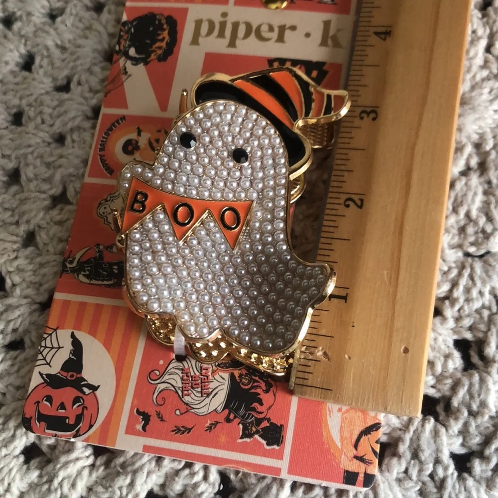 Piper K Halloween GHOST Hair Claw Clip